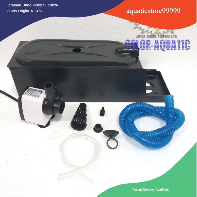 Top filter aquarium ikan ARMADA AM 666 box filter full set lengkap