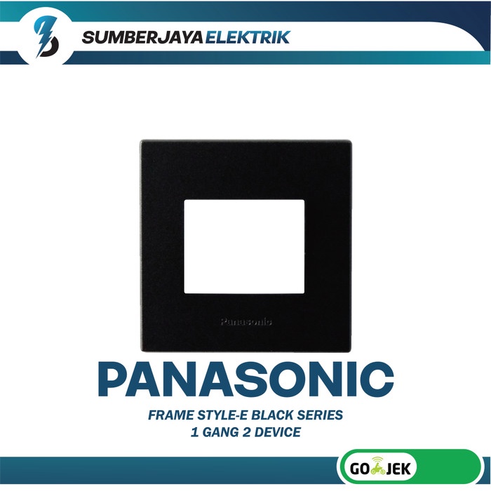 Frame Panasonic Style-E Black 1 Gang 2 Device