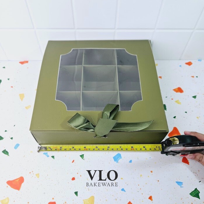 

Kotak kue korea dengan sekat | korean cake box | box kue sekat - HIJAU , 26x28x69sekat