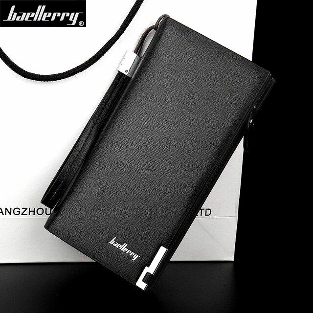 best -Baellerry Dompet Pria Wanita Import Eksklusif Model Panjang - Hitam, Polos