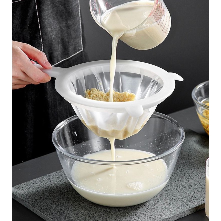 Saringan Kain Nilon Susu Kedelai Kopi Jus Jamu Mesh Halus Kacang Penyaring Makanan