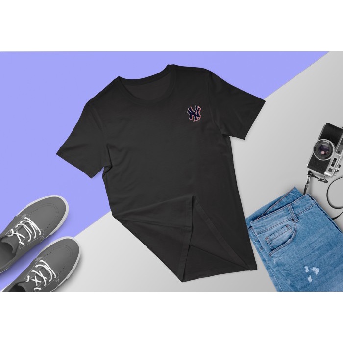 Kaos Distro Pria Wanita NY lengan pendek Logo NY Kaos KPOP Premium - S