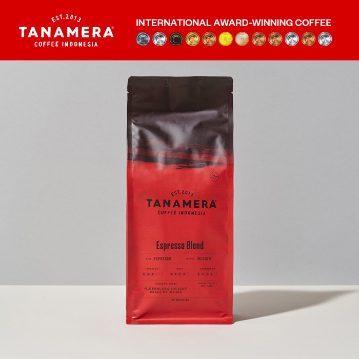 

NJG078 Kopi Arabika Tanamera Coffee Espresso Blend 1 Kg - Whole Beans
