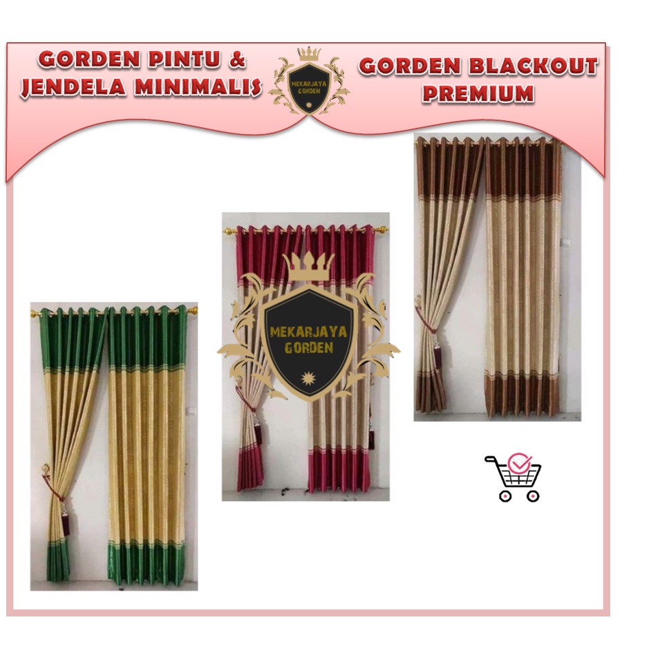 gorden jendela hordeng pintu tengah jendela minimalis blackout premium import terbaru