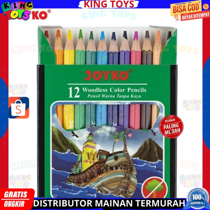 

( BISA COD ) Pensil Warna Joyko 12 Warna ukuran Pendek CP-107 KTJ