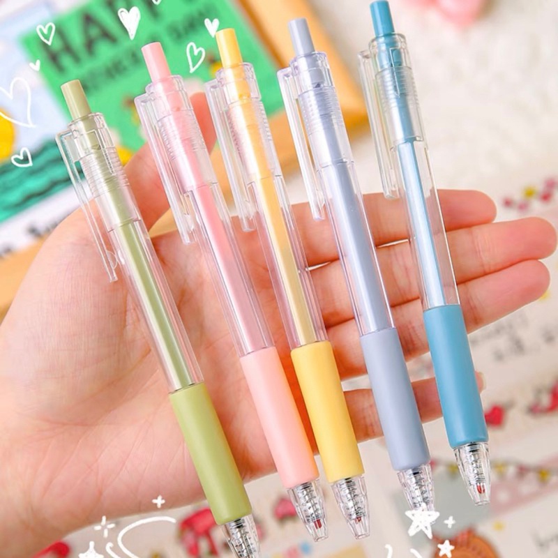 

14A. 1pc 0.5mm Bolpoin Gel Lucu Aesthetic Tinta Hitam Bulpen Bolpen Pena Alat Tulis Kantor Sekolah