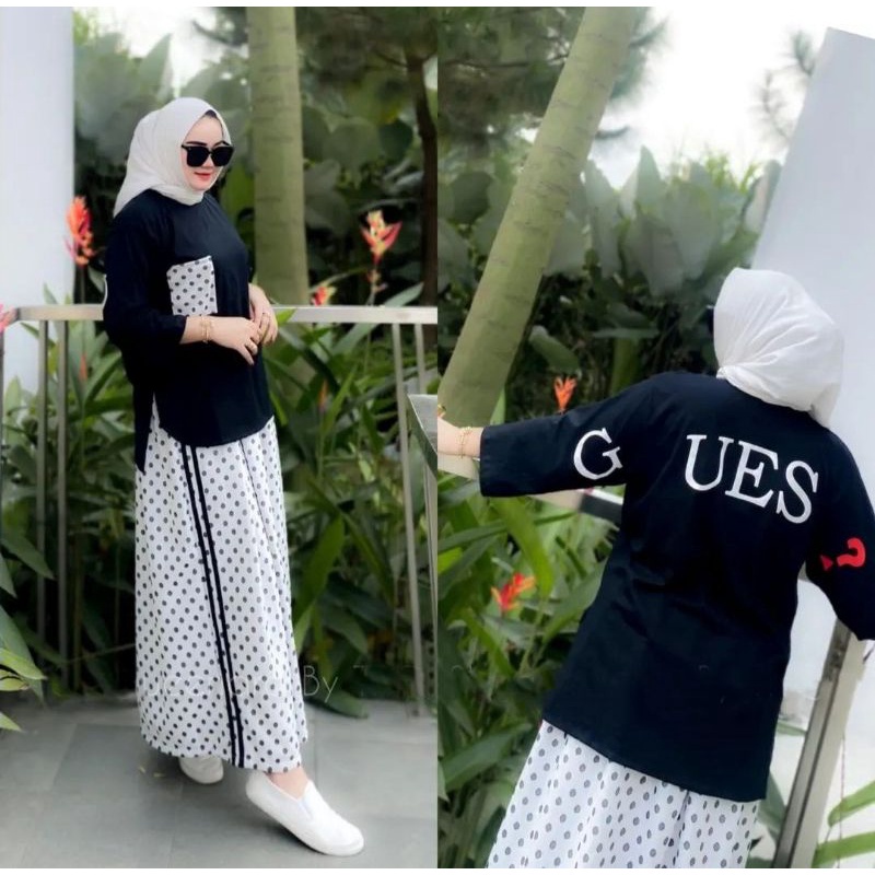 Baju fashion REINA SET ROK / SETELAN ROK / SET OVERSIZE / SETELAN JUMBO