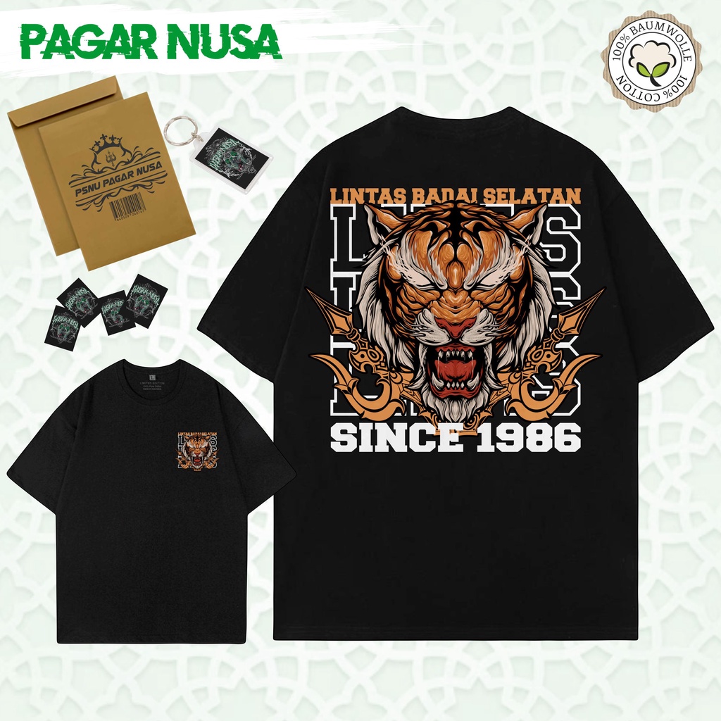 Kaos Pagar Nusa Delapan Enam LIBAS-TIGER-STREET Kaos Single Fighter Gasmi  Ligas Srikandi 1986