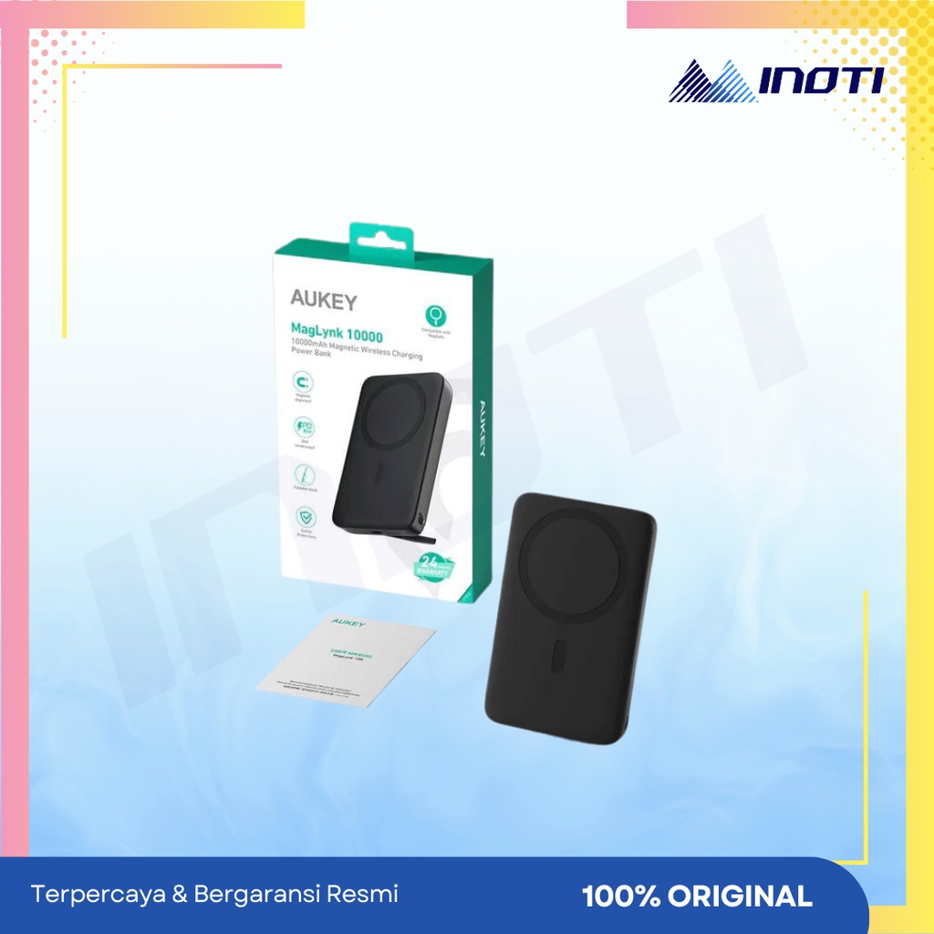 Powerbank AUKEY Wireless Magsafe 10000mah PB-MS02-BU USB-C 30W PD original