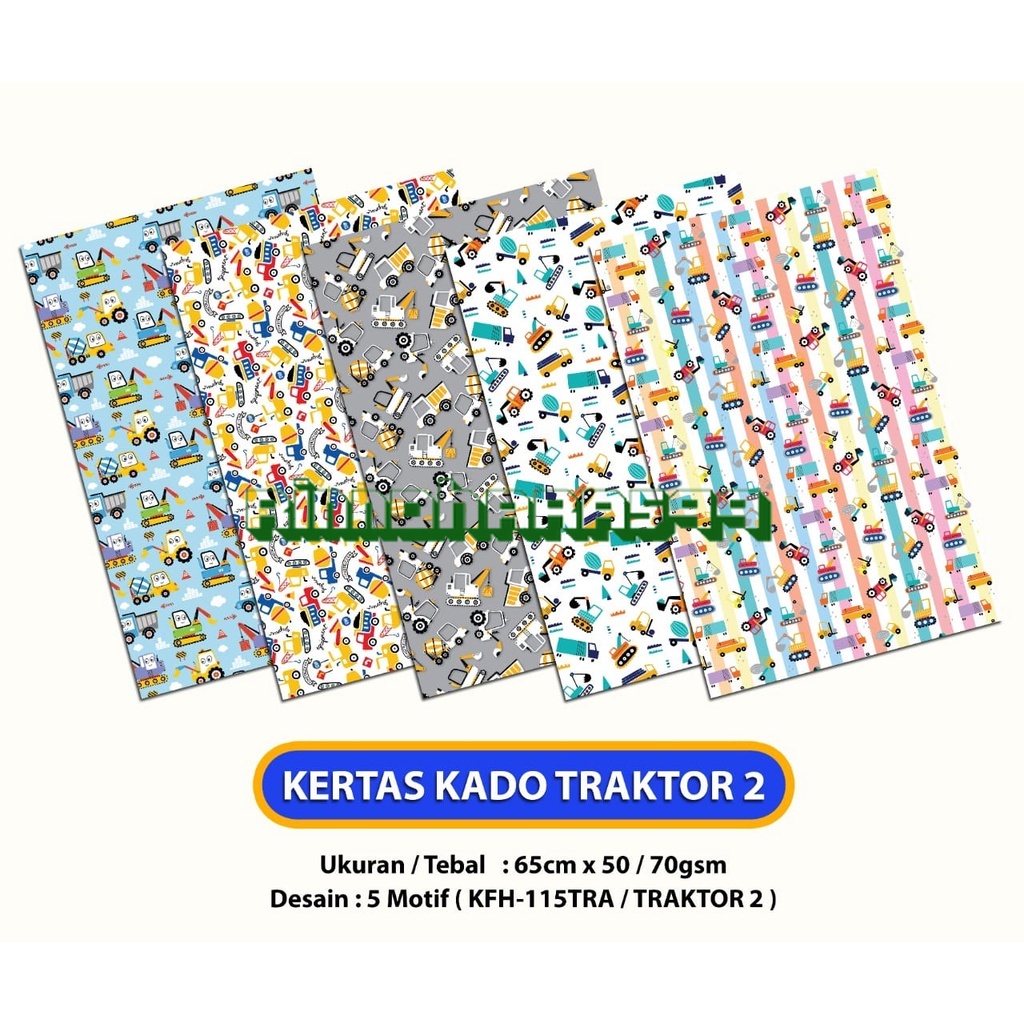 

KERTAS KADO SAMPUL HADIAH PACKING BUNGKUS KADO GAMBAR TRAKTOR