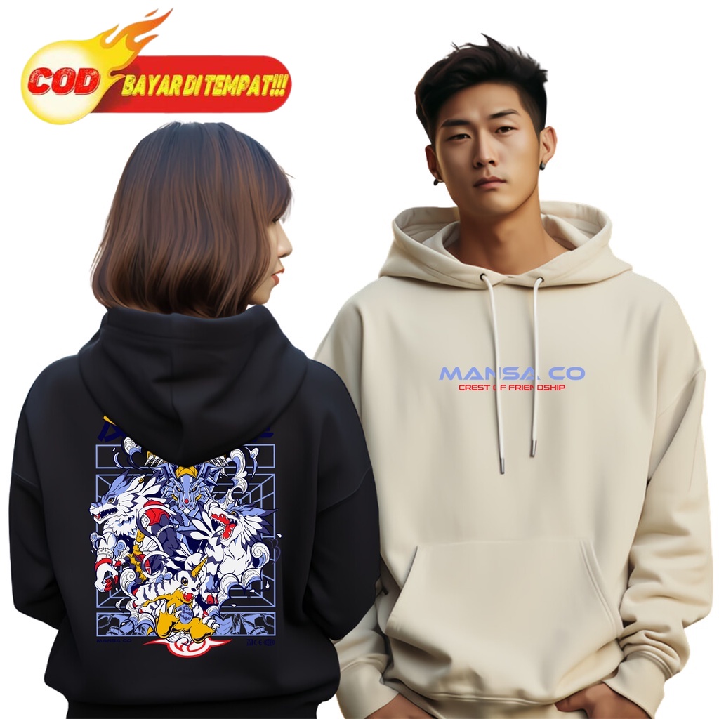 PROMO BAYAR DITEMPAT HOODIE CREST OF FRIENDSHIP HOODIE KEREN HOODIE DIGIMON GABUMON HOODIE DIGIMON K