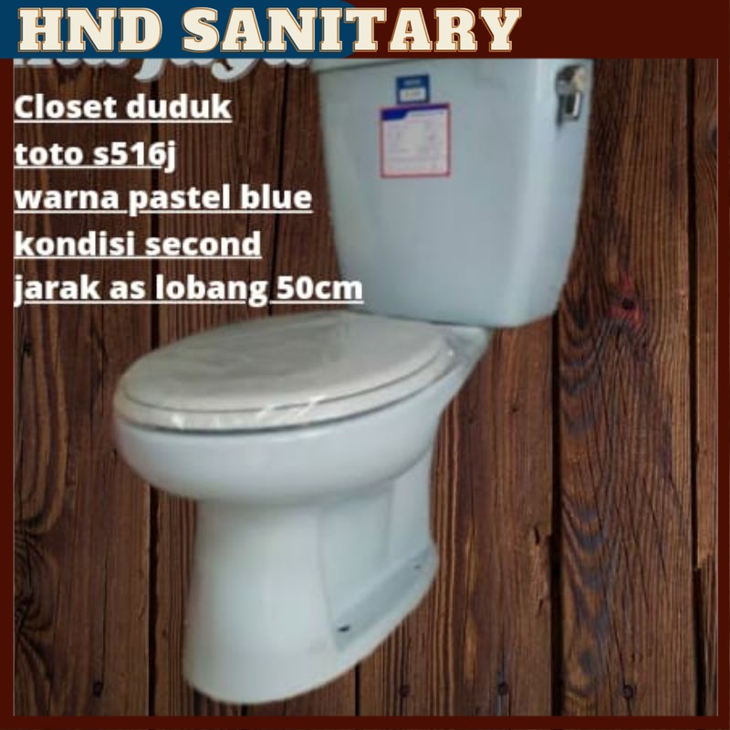 HNDsanitary closet duduk toto s516j pastel blue second closed klosed kloset toilet wc