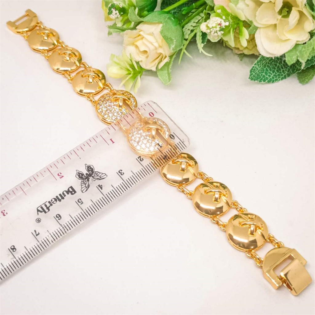 Gelang Tangan Perhiasan Dubai Xuping Lapis Emas 24K rosegold Fashion anti karat terbaru Gelang Kenda