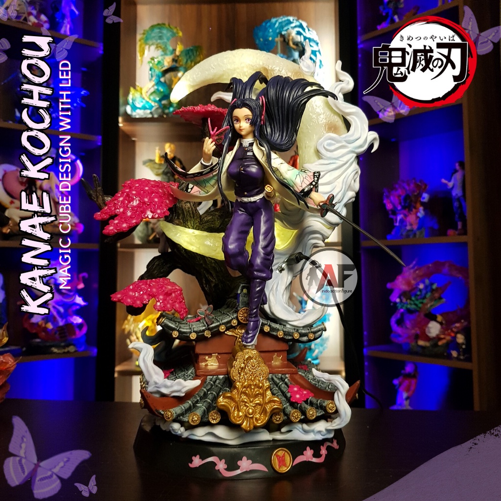 Statue Demon Slayer Kanae Kochou Magic Cube design with LED
