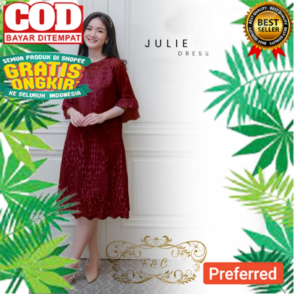 PROMO DRESS NATAL TERLARIS / DRESS JULIE / GAUN PESTA / PAKAIAN WANITA KEKINIAN 2022 / DRESS KOREA /