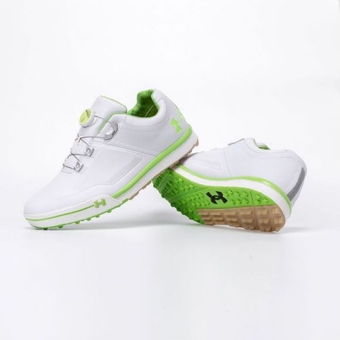Terlaris ✨ -Under Armour Baru Sepatu Golf Pria - putih biru, 42