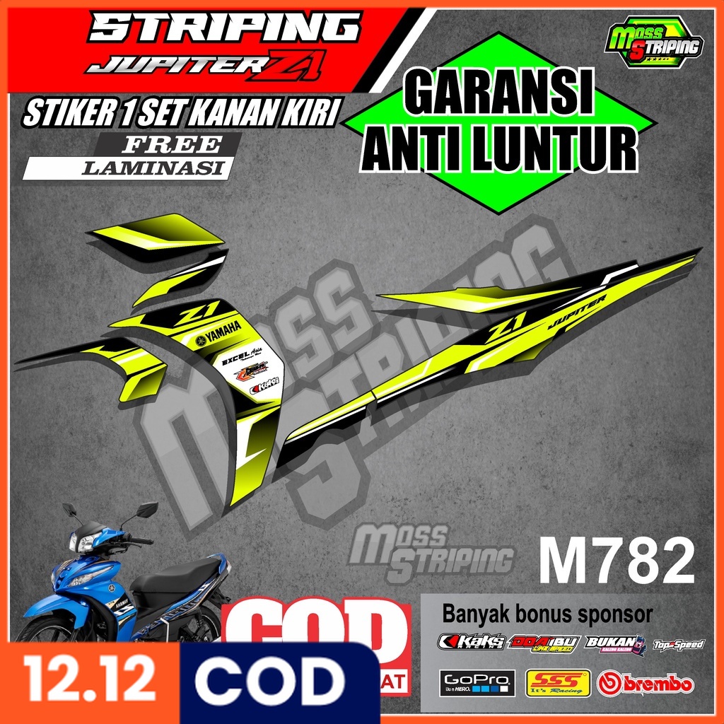 STIKER MOTOR STRIPING YAMAHA JUPITER Z1 KODE M782 STICKER MOTOR SETRIPING LIST VARIASI YAMAHA JUPITE