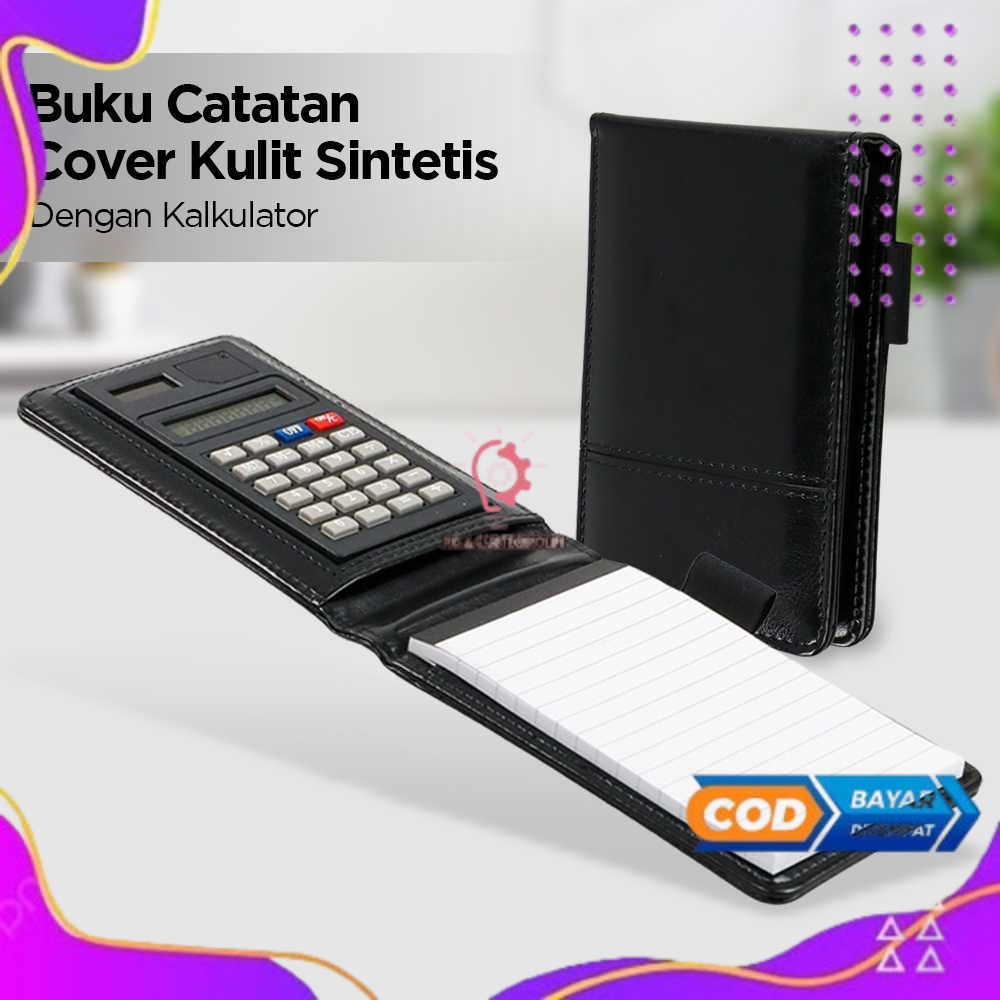 

Buku Catatan Note Cover Kulit Sintetis dengan Kalkulator - Y8302 - Black - Termurah