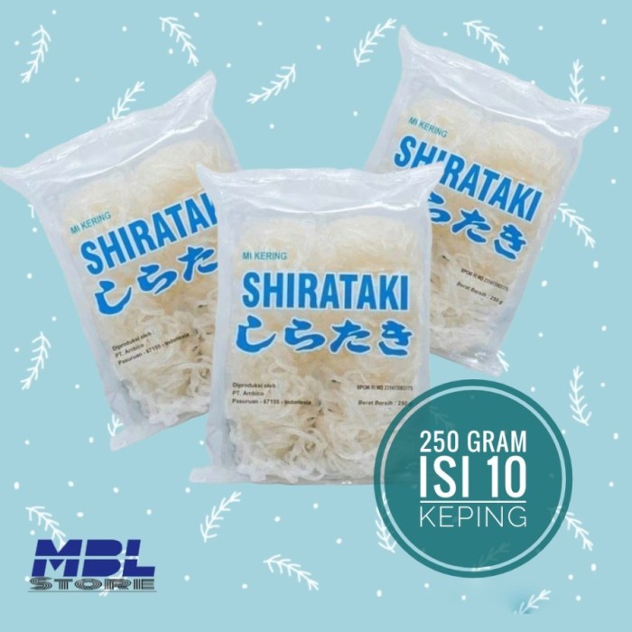 

Mie Kering Shirataki / Dry Shirataki Mie 250 gram - Kmsn Baru 200Gr