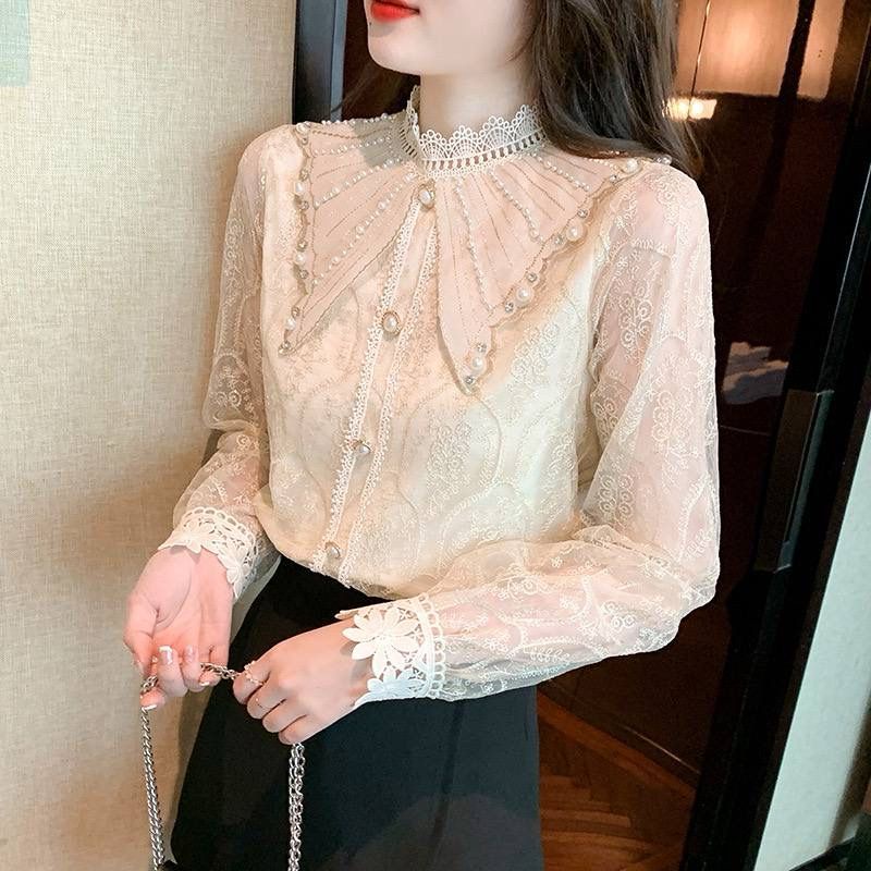06605 BLOUSE KEBAYA KERAH RENDA MIX TILE FULL PAYET TANGAN PANJANG PREMIUM WANITA ATASAN BLOUSE BRUK