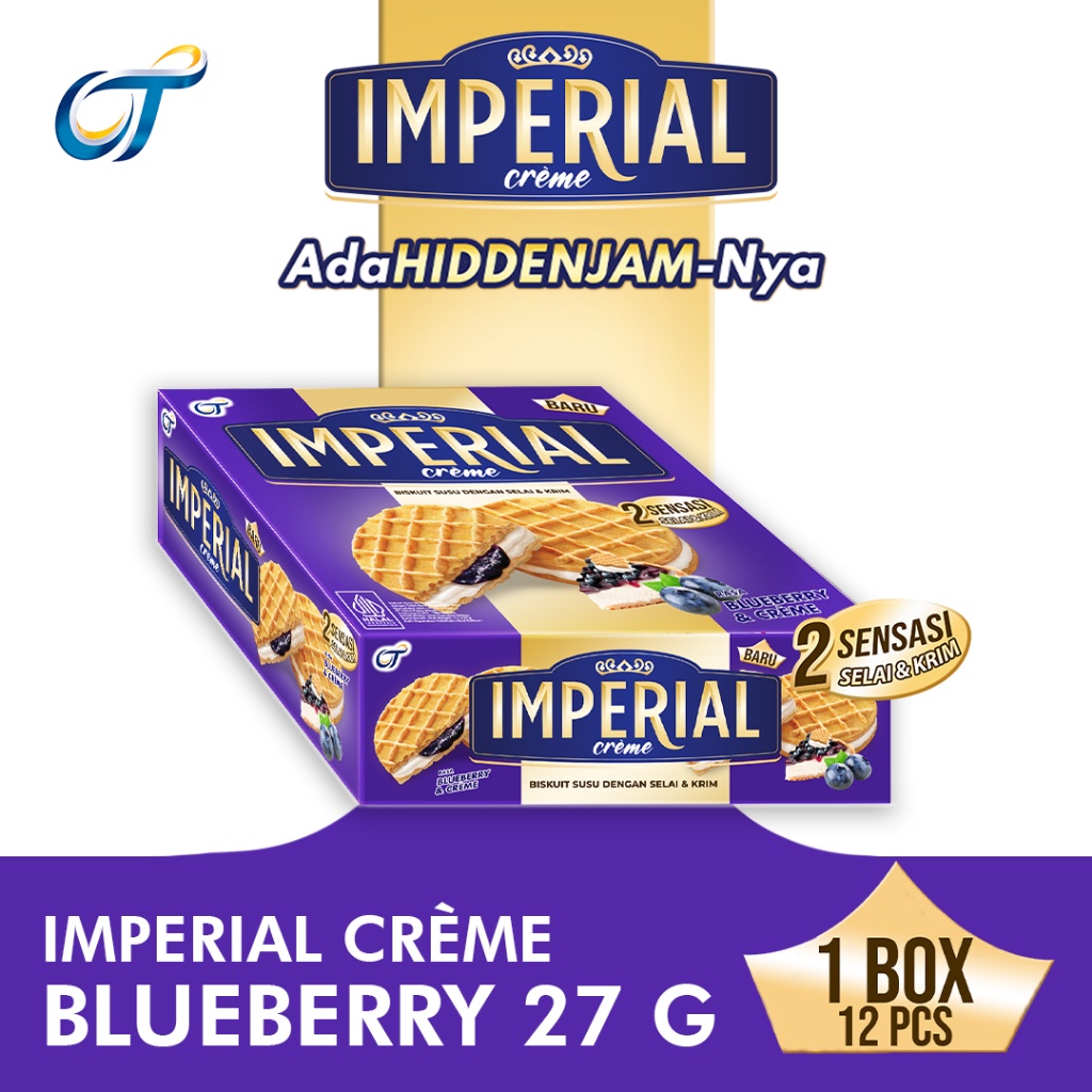 

IMPERIAL CREME Blueberry 27GR - [1 Box Isi 12 Pcs]