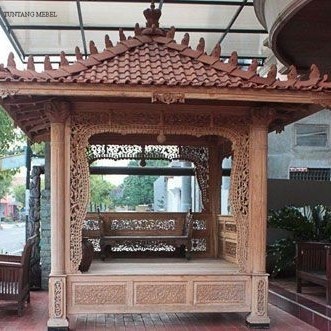 Termurah gazebo kayu jati jepara ukir
