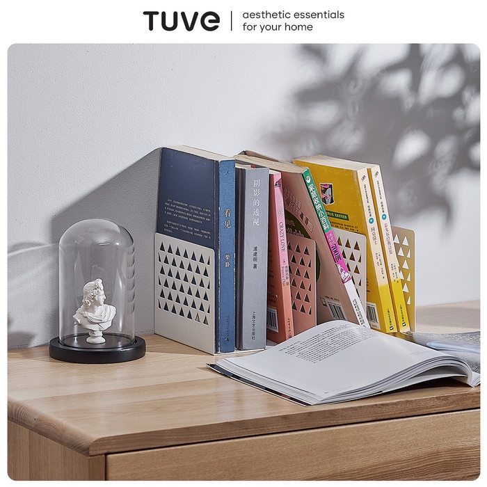 

TUVE SEIKA Penahan Buku Rak Buku Pembatas Organizer Book