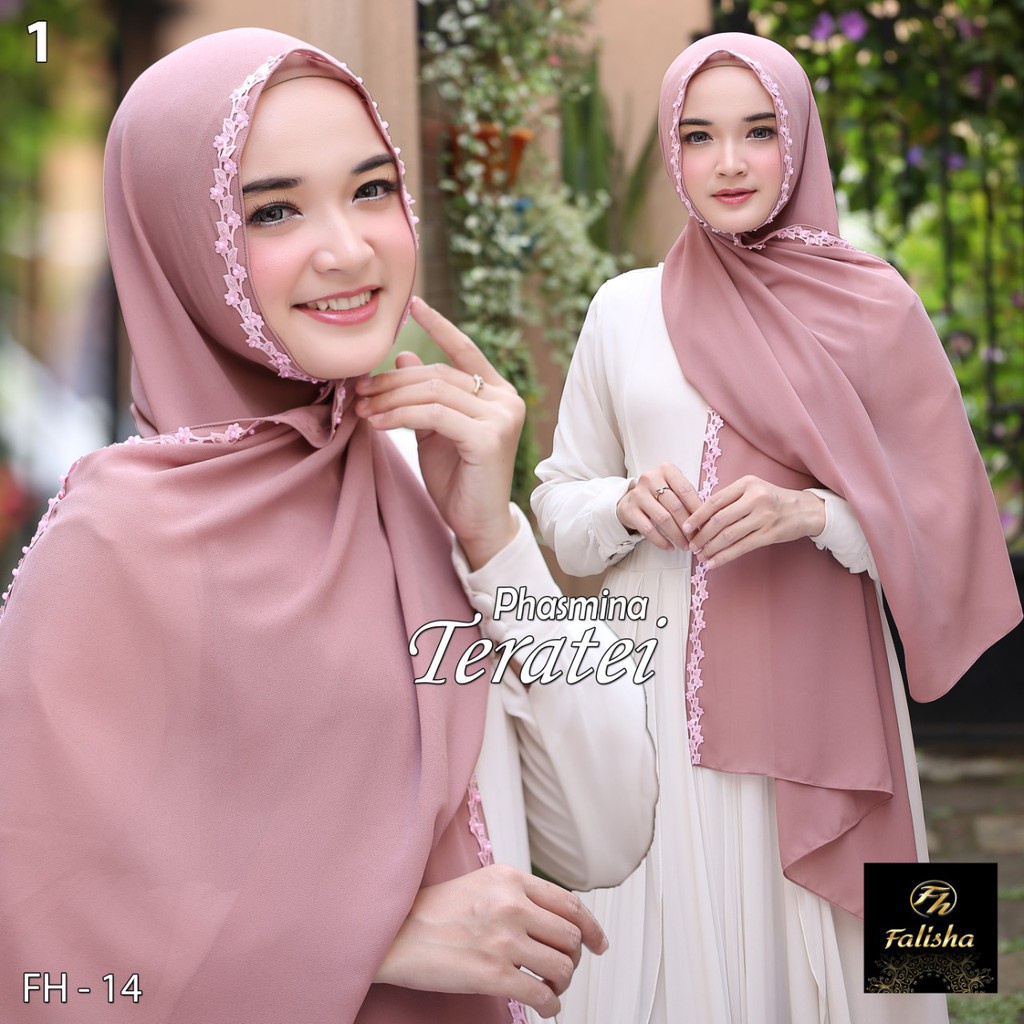 Jilbab Pashmina Ceruti Teratei Ori  Falisha Hijab