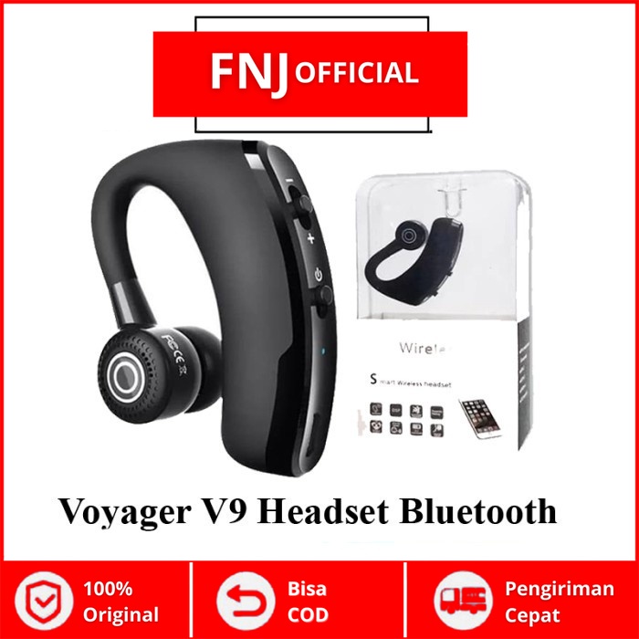 Headset Bluetooth V9 - Earphone Bluetooth Android IOS Suara Bass Bagus Harga Murah Berkualitas