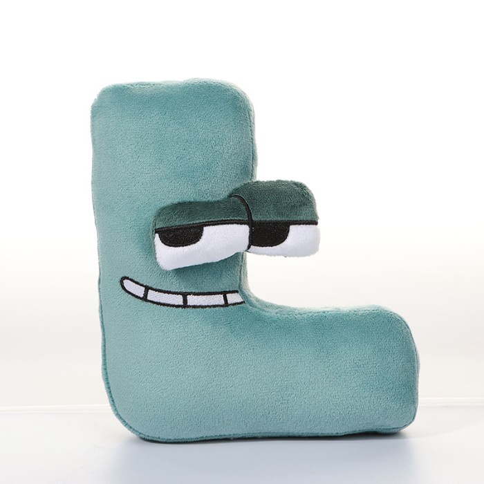 Mainan Boneka Bantal Desain26 Huruf Alfabet Lore Belajar Alphabet Anak - L