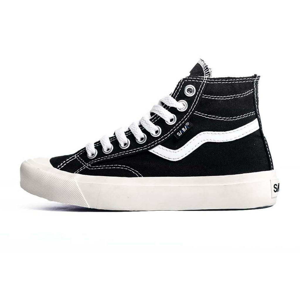 SABA Veloz High Black White - Sepatu Sneakers Casual Pria Wanita