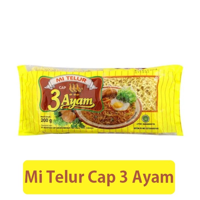 

Mi Telur Cap 3 Ayam Mie Telor Kuning