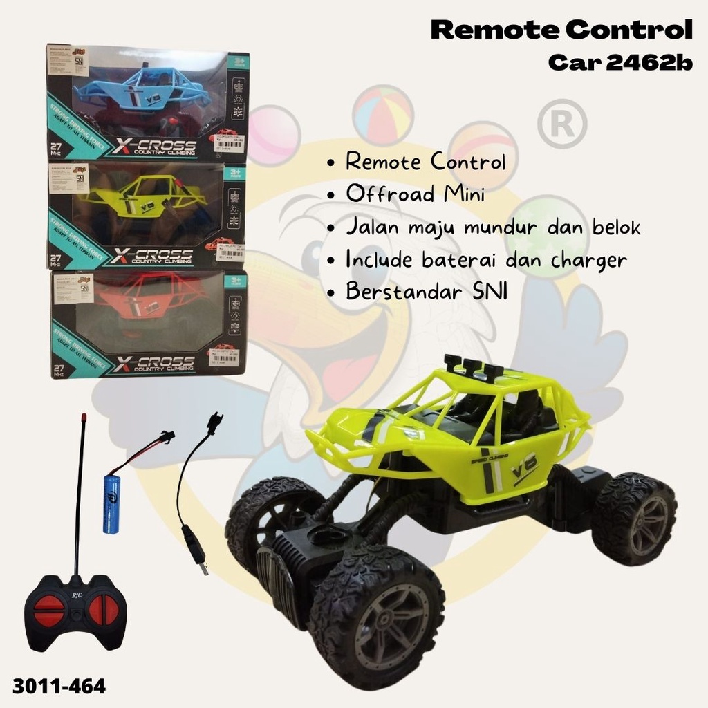 RAJAWALI TOYS GAJAHMADA REMOTE CONTROL CAR 2462B