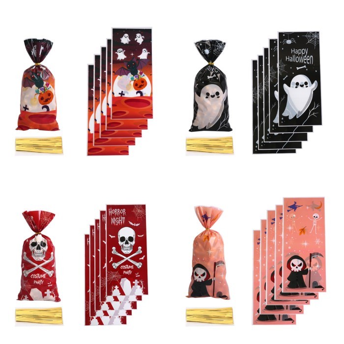 

FM - BEST SELLER GROSIR Kantong Permen Halloween isi 50 Candy Bag Souvenir Bag Haloween - HALLOWEN 50LBR