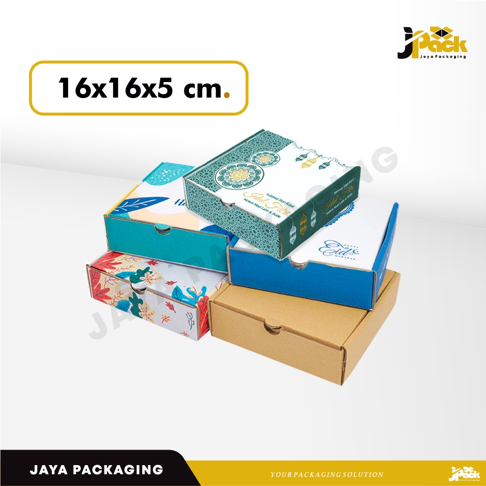 

Box 16x16x5 LS Kardus/Box/Karton/kemasan/packing/hampers/eid Mubarak/tinggi5