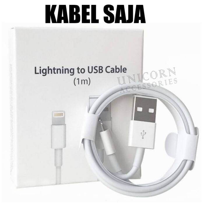 Charger Batok iPhone 5s 5 6 7 8+ 7+ X XS Max Kabel Casan USB Lightning - Kabel Saja