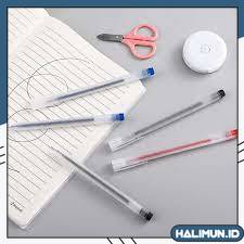 

HL238 Pulpen Gel 0.5mm Bolpoin Pena Pulpen Tinta Gel Cair Pena Transparant Pen Gel / Pena Tinta Gel Cair Transparan