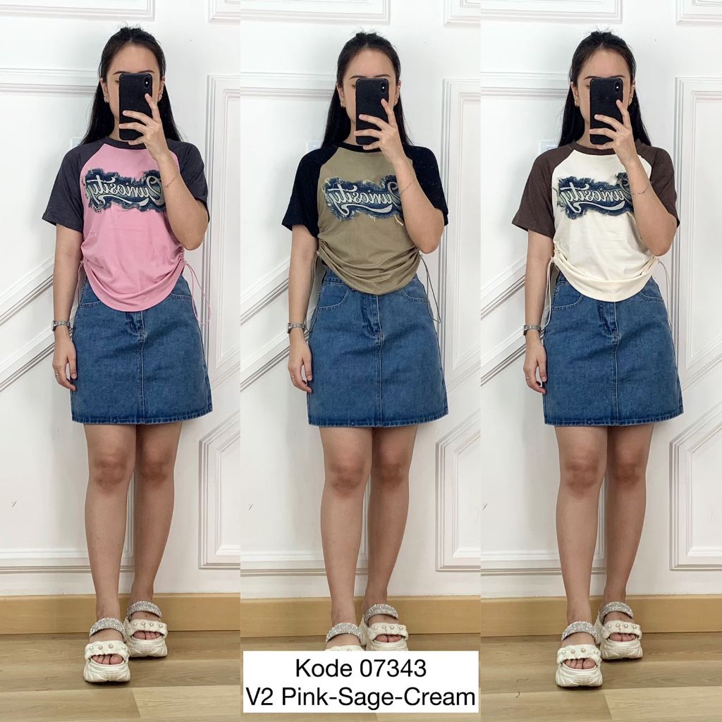 Baju Kaos Crop Wanita I Kaos Wanita Crop I Baju Kaos Wanita Crop I Kaos Crop Lengan Pendek
