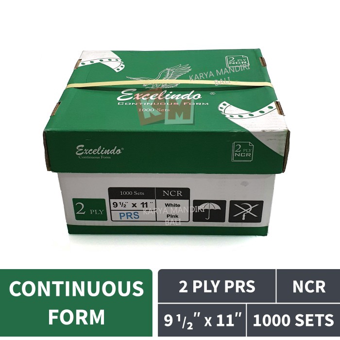 

Kertas Continuous Form 2 Ply PRS Bagi 2 NCR Excelindo 9 1/2 x 11 K2