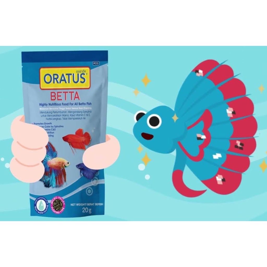 ORATUS BETTA Makanan Ikan 20g