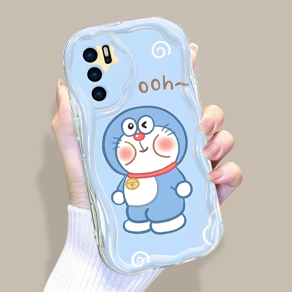 Casing Hp Untuk OPPO A16 A16S Phone Case Softcase Soft Kesing Kartun Imut Doraemon Star Pola Pmv Cre