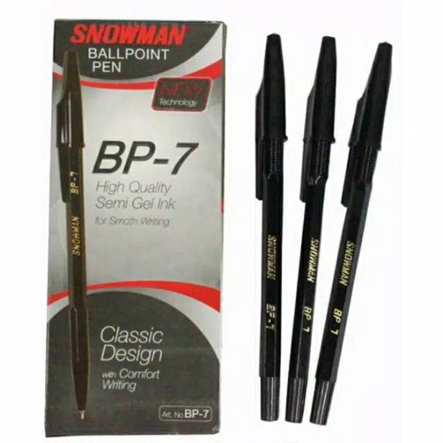 

Ballpoint Snowman bp-7 hitam