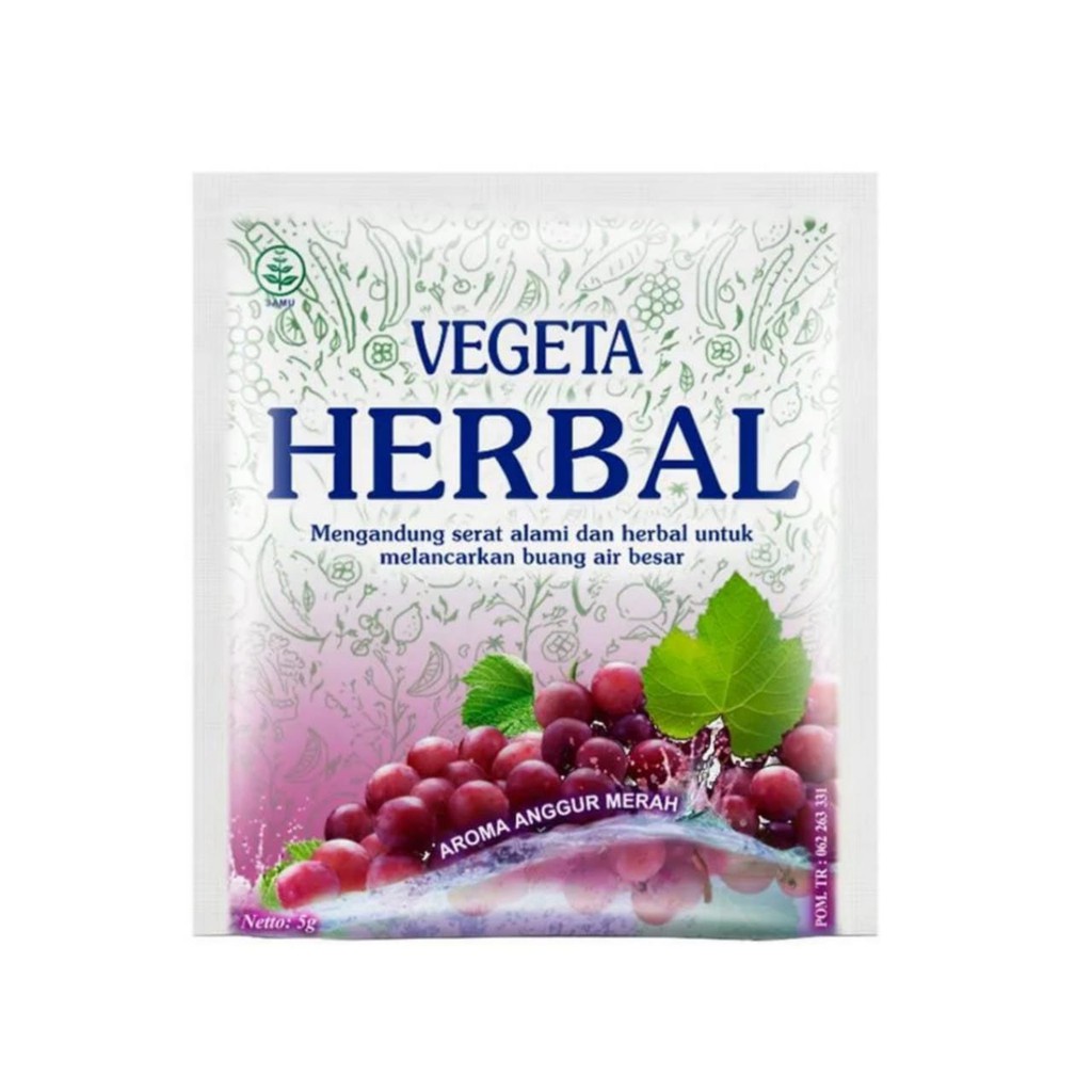

VEGETA HERBAL Bubuk Sachet Pelancar Buang Air Besar [6 Sachet]