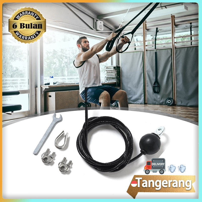 250cm Tali Katrol Pulley Connecting Wire Pulling Tali Sling Kabel Sling Gym for Home Gym