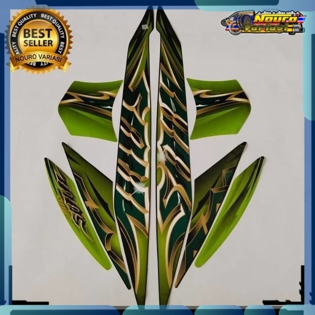 Stiker striping yamaha mio soul 2010 2011 hijau bagus