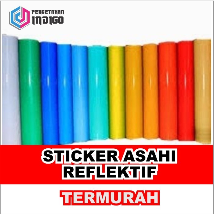 Sticker Stiker Asahi Reflektif lebar 60cm scothlite - hijau tua