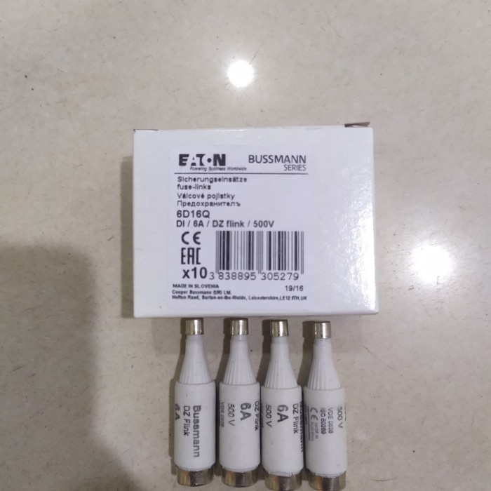 GW88 Fuse 6D16Q 6A 500V Diazed Bottle Bussmann