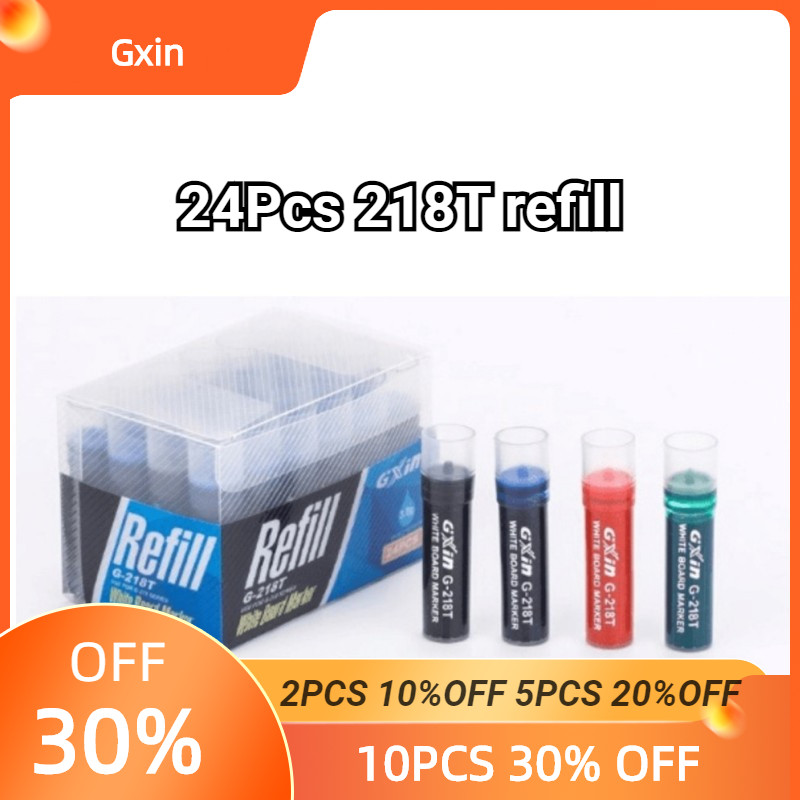 

24 Pcs Of G-218T Whiteboard Marker Pen Refill Ink.Water-base，Easy Erase. High Capacity. Suitable For Teaching, Office, Non-toxic