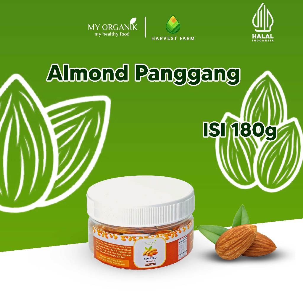 

My Organik Kacang Almond Panggang Kupas Roasted Organik
