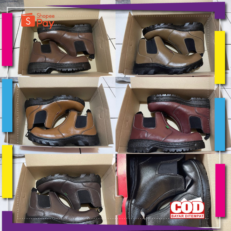 [PREMIUM ORIGINAL] sepatu pria, sepatu ujung besi ,sepatu safety pria, sepatu safety kings ujung bes